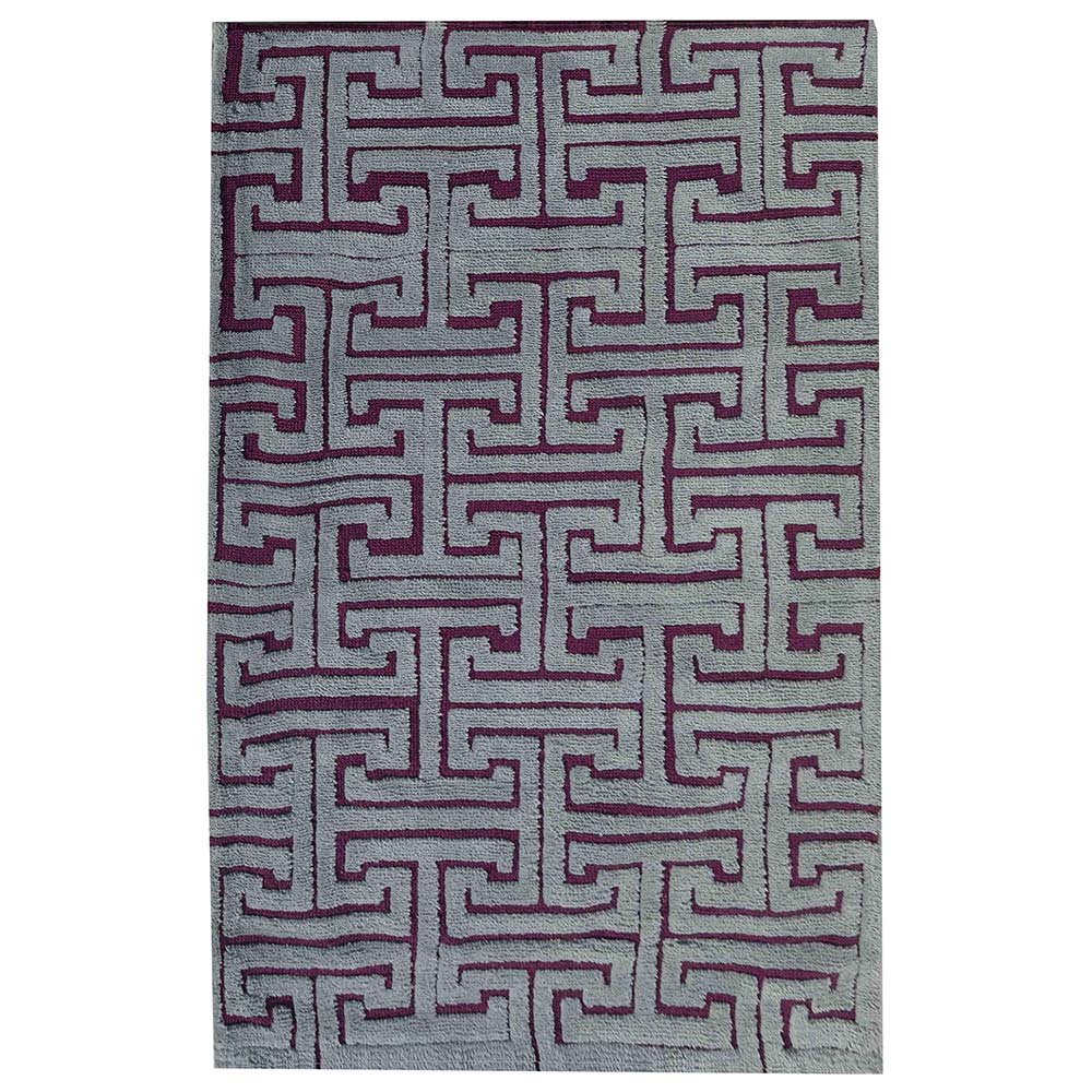 Rugs, (Presto), ICKC317C5X7,  Grey and Purple Abstract Polyester Carpet, Rugs -VT-15980-60X84inches