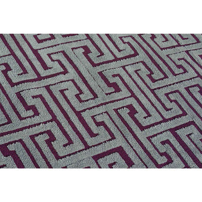 Rugs, (Presto), ICKC317C2X5, Grey and Purple Abstract Polyester Carpet, Rugs -VT-15980