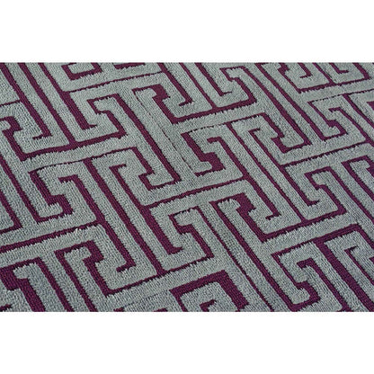 Rugs, (Presto), ICKC317C3X5, Grey and Purple Abstract Polyester Carpet, Rugs -VT-15980-36X60inches