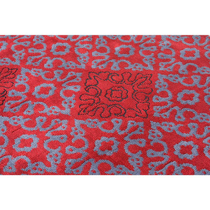 Rugs, (Presto), ICKC321C2X5, Red and Grey Abstract Polyester Carpet, Rugs -VT-15982-22X55inches