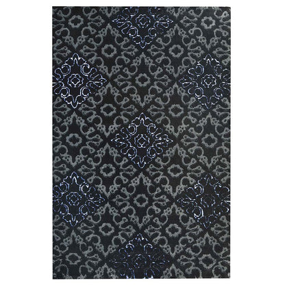 Rugs, (Presto), ICKC325C2X5, Black and Grey Abstract Polyester Carpet, Rugs -VT-15983