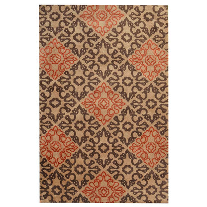 Rugs, (Presto), ICKC326C4X6, Gold and Orange Abstract Polyester Carpet, Rugs -VT-15984-48X72inches