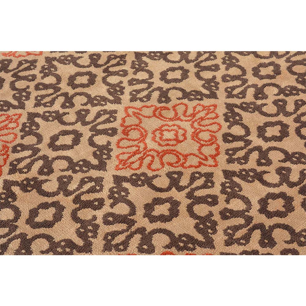 Rugs, (Presto), ICKC326C2X5, Gold and Orange Abstract Polyester Carpet, Rugs -VT-15984