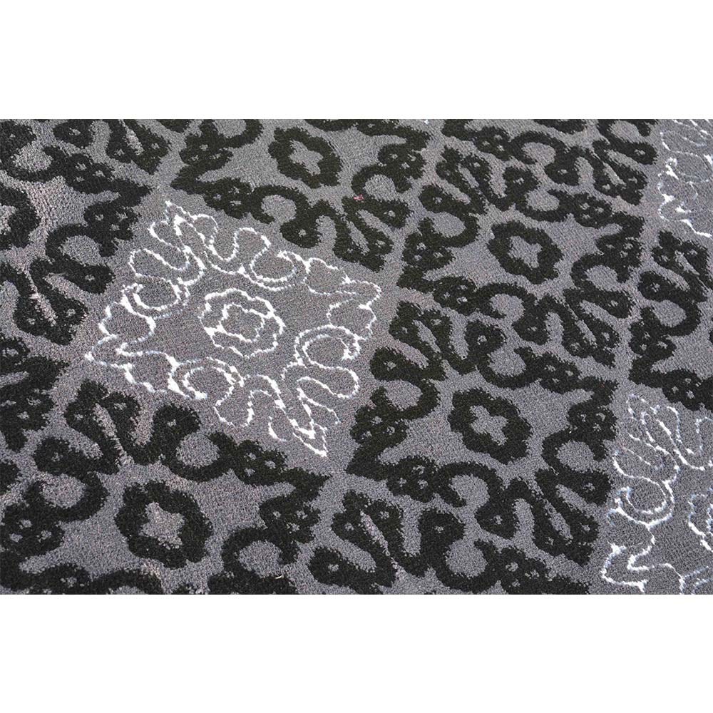 Rugs, (Presto), ICKC327C2X5, Grey and Black Abstract Polyester Carpet, Rugs -VT-15985-22X55inches