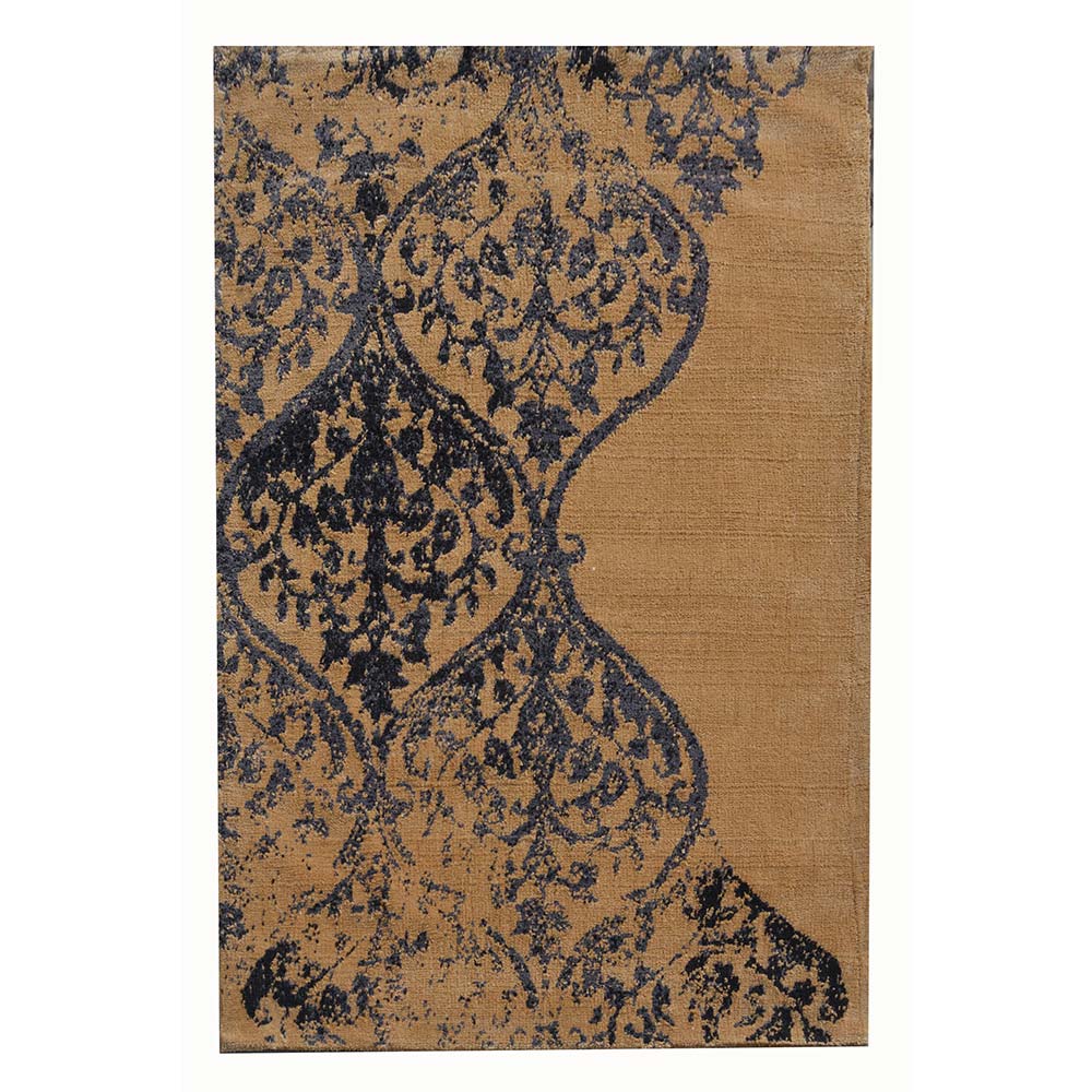 Rugs, (Presto), ICKC32C6X9, Gold colour Abstract Polyester Carpet, Rugs -VT 15986-72X108inches