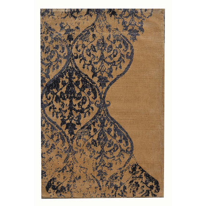 Rugs, (Presto), ICKC32C2X5, Gold colour Abstract Polyester Carpet, Rugs -VT-15986