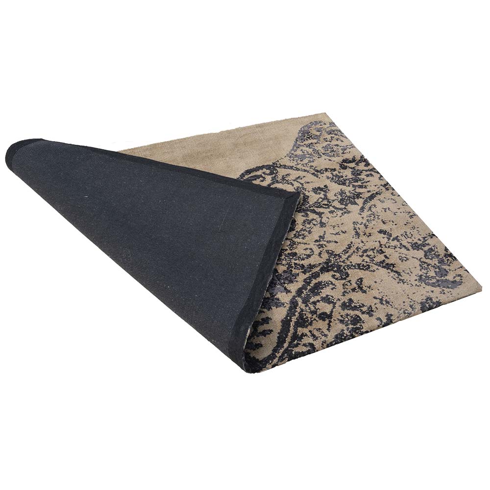 Rugs, (Presto), ICKC35C5X7, Grey and Black Abstract Polyester Carpet, Rugs -VT-15990-60X84inches