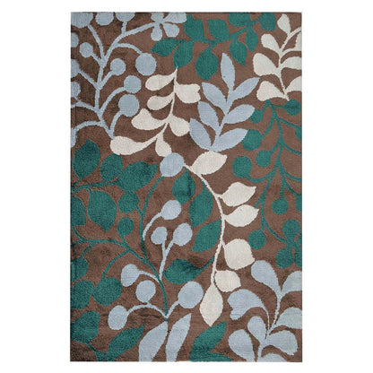 Rugs, (Presto), ICKC369C2X5, Brown, Green and Grey Floral Polyester Carpet, Rugs -VT-15991