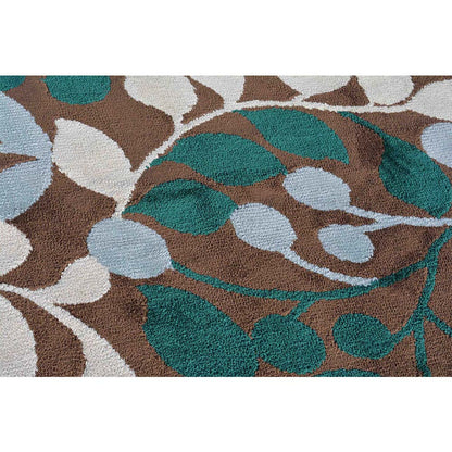 Rugs, (Presto), ICKC369C2X5, Brown, Green and Grey Floral Polyester Carpet, Rugs -VT-15991