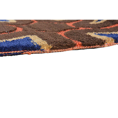 Rugs, (Presto), ICKC376C2X5, Brown, Blue and Orange Abstract Polyester Carpet, Rugs -VT-15992