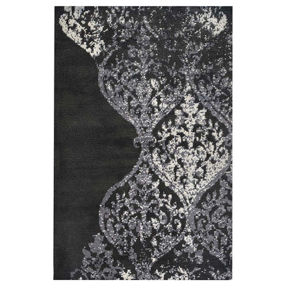 Rugs, (Presto), ICKC37C6X9, Black and Grey Abstract Polyester Carpet, Rugs -VT 15994-72X108inches