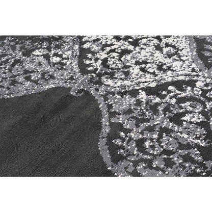 Rugs, (Presto), ICKC37C2X5, Black and Grey Abstract Polyester Carpet, Rugs -VT-15994