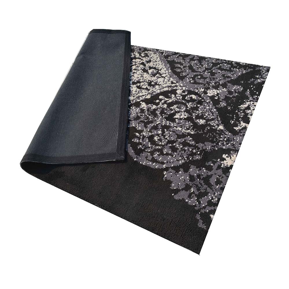 Rugs, (Presto), ICKC37C2X5, Black and Grey Abstract Polyester Carpet, Rugs -VT-15994