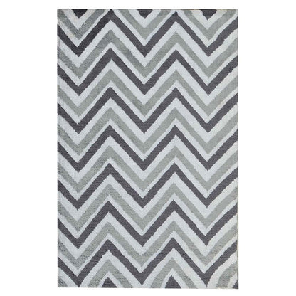 Rugs, (Presto), ICKC385C2X5, Grey and White Abstract Polyester Carpet, Rugs -VT-15995