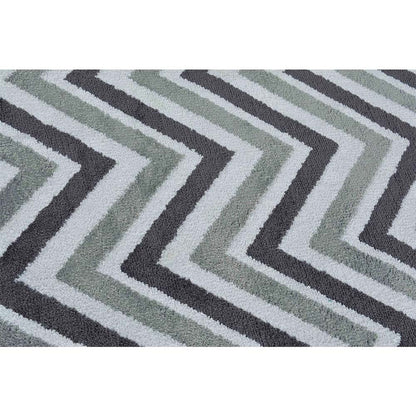 Rugs, (Presto), ICKC385C4X6, Grey and White Abstract Polyester Carpet, Rugs -VT-15995-48X72inches