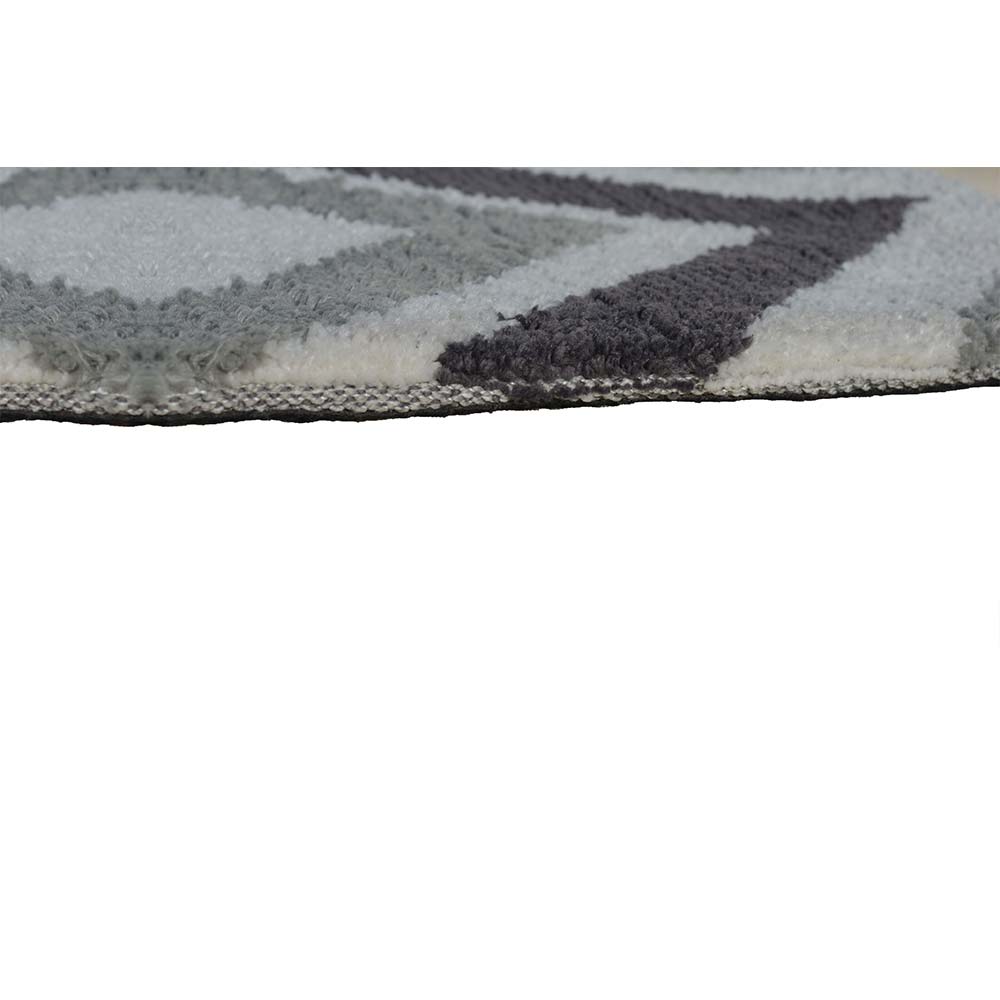 Rugs, (Presto), ICKC385C2X5, Grey and White Abstract Polyester Carpet, Rugs -VT-15995