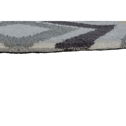 Rugs, (Presto), ICKC385C5X7, Grey and White Abstract Polyester Carpet, Rugs -VT-15995-60X84inches