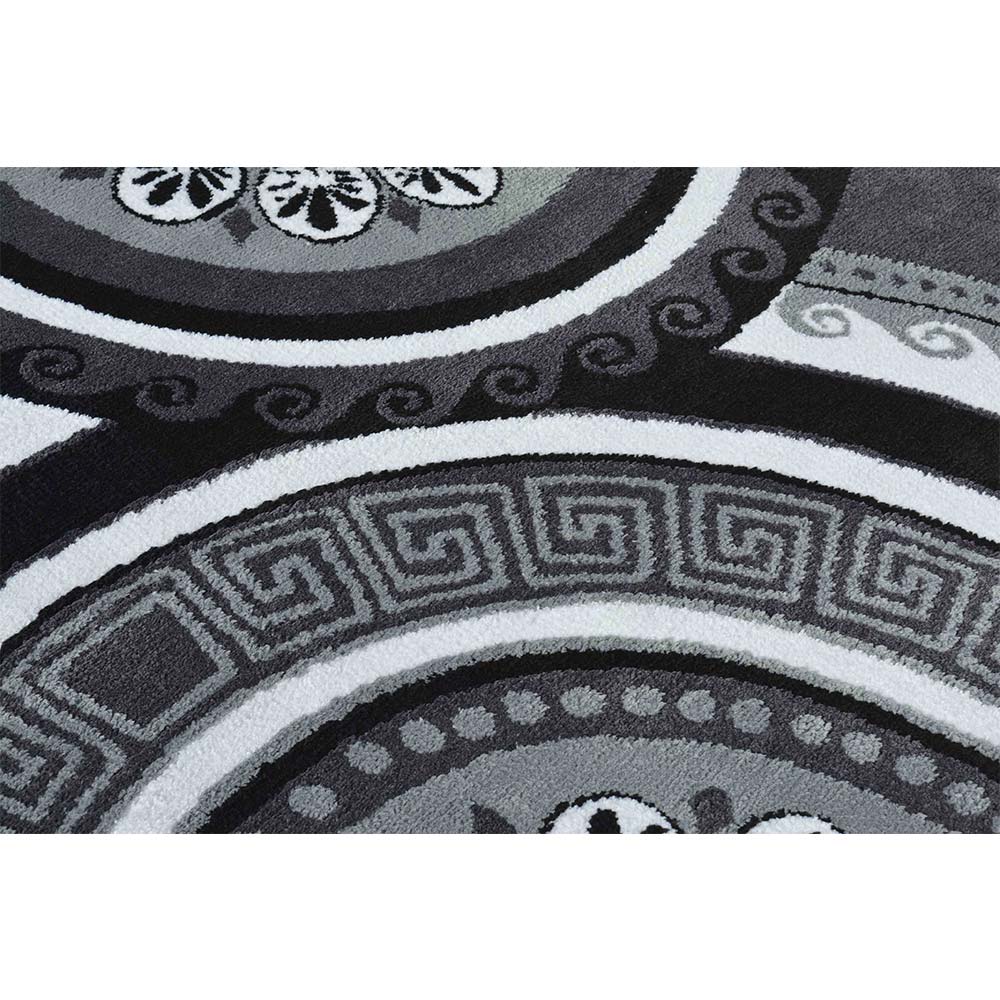 Rugs, (Presto), ICKC405C3X5, Grey, Black and White Abstract Polyester Carpet, Rugs -VT-15996-36X60inches