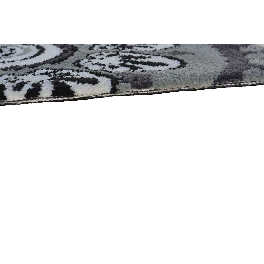 Rugs, (Presto), ICKC405C2X5,  Grey, Black and White Abstract Polyester Carpet, Rugs -VT-15996