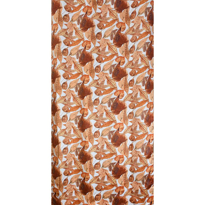 Curtain, (Presto) ICVOL1D8_LD2, Rust and Beige colour solid Long Door curtain Set of 2, Curtain-VT16002-44X108 inches