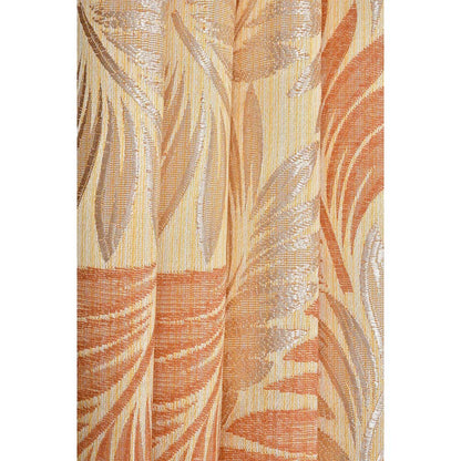 Curtain, (Presto) ICGGJ36_LD2, Orange Color Floral Long Door curtain Set of 2 (44 X 108 inches), Curtain-VT-16009-44X108 inches