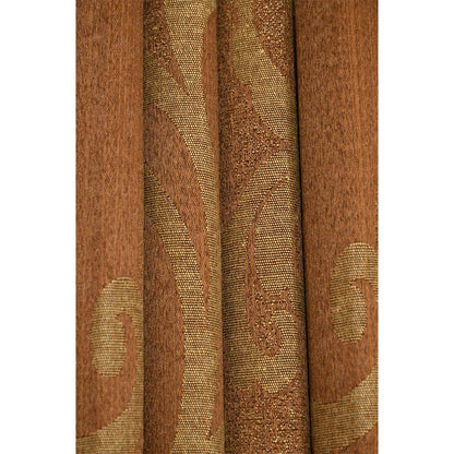 Curtain, (Presto) ICMMC33_LD2, Brown Color Abstract Long Door curtain Set of 2 (44 X 108 inches), Curtain-VT-16018-44X108 inches