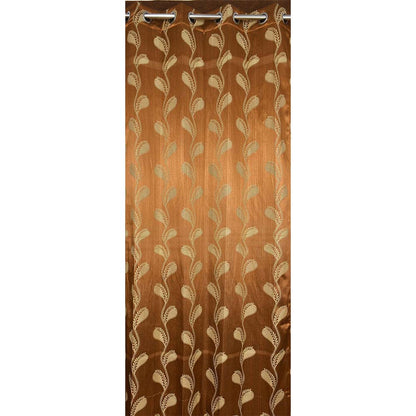 Curtain, (Presto) ICMMC53_W2, Brown Color Abstract Window curtain Set of 2 (44 X 60 inches), Curtain-VT-16025-44X60 inches