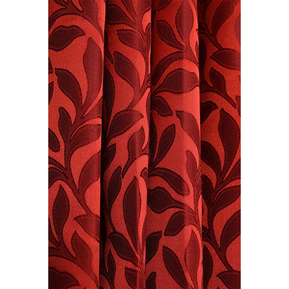 Curtain, (Presto) ICMML1721_LD2, Red Color Floral Long Door curtain Set of 2 (44 X 108 inches), Curtain-VT-16026-44X108 inches