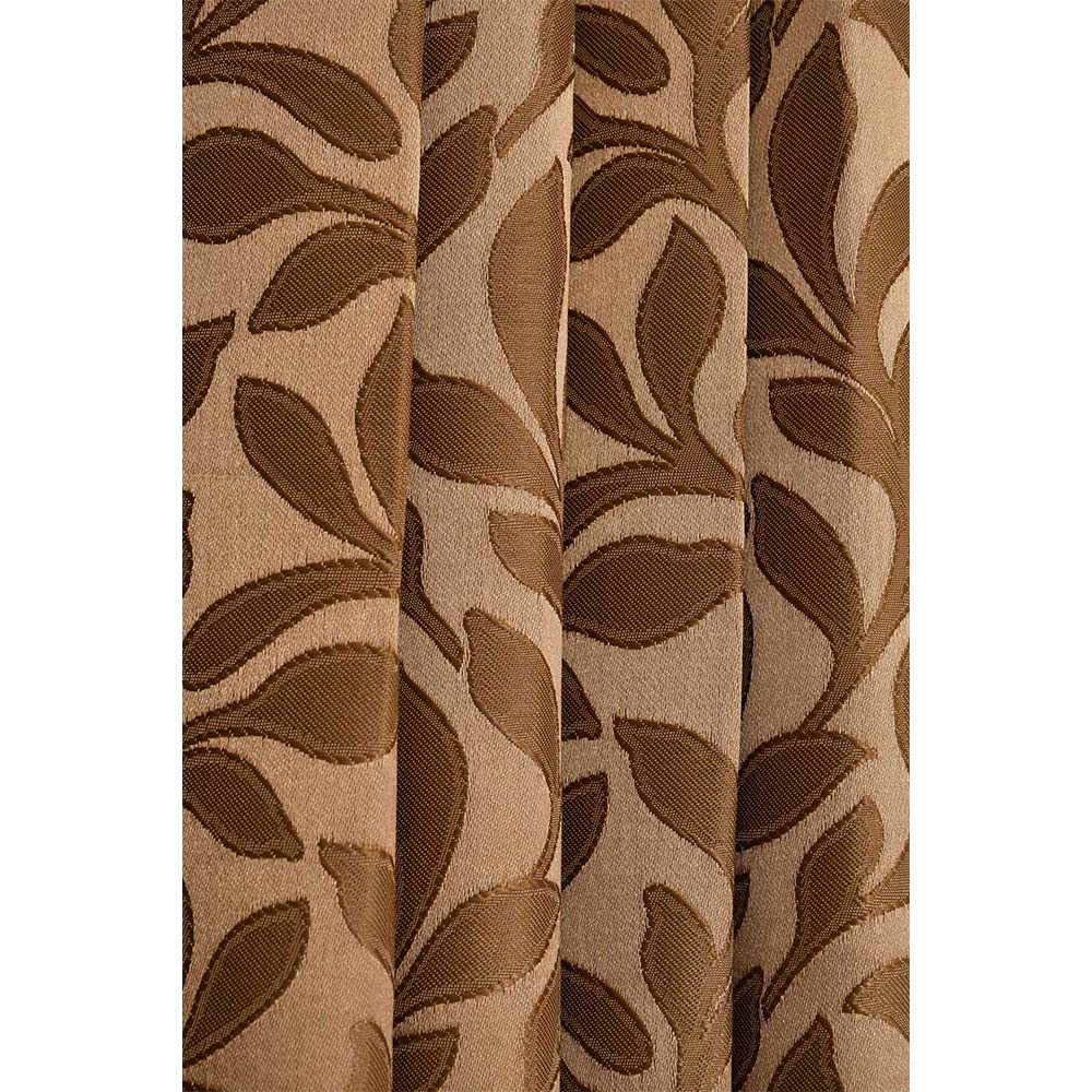 Curtain, (Presto) ICMML1723_LD2, Brown Color Floral Long Door curtain Set of 2 (44 X 108 inches), Curtain-VT-16027-44X108 inches