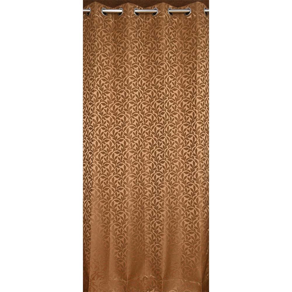 Curtain, (Presto) ICMML1723_W2, Brown Color Floral Window curtain Set of 2 (44 X 60 inches), Curtain-VT-16027-44X60 inches