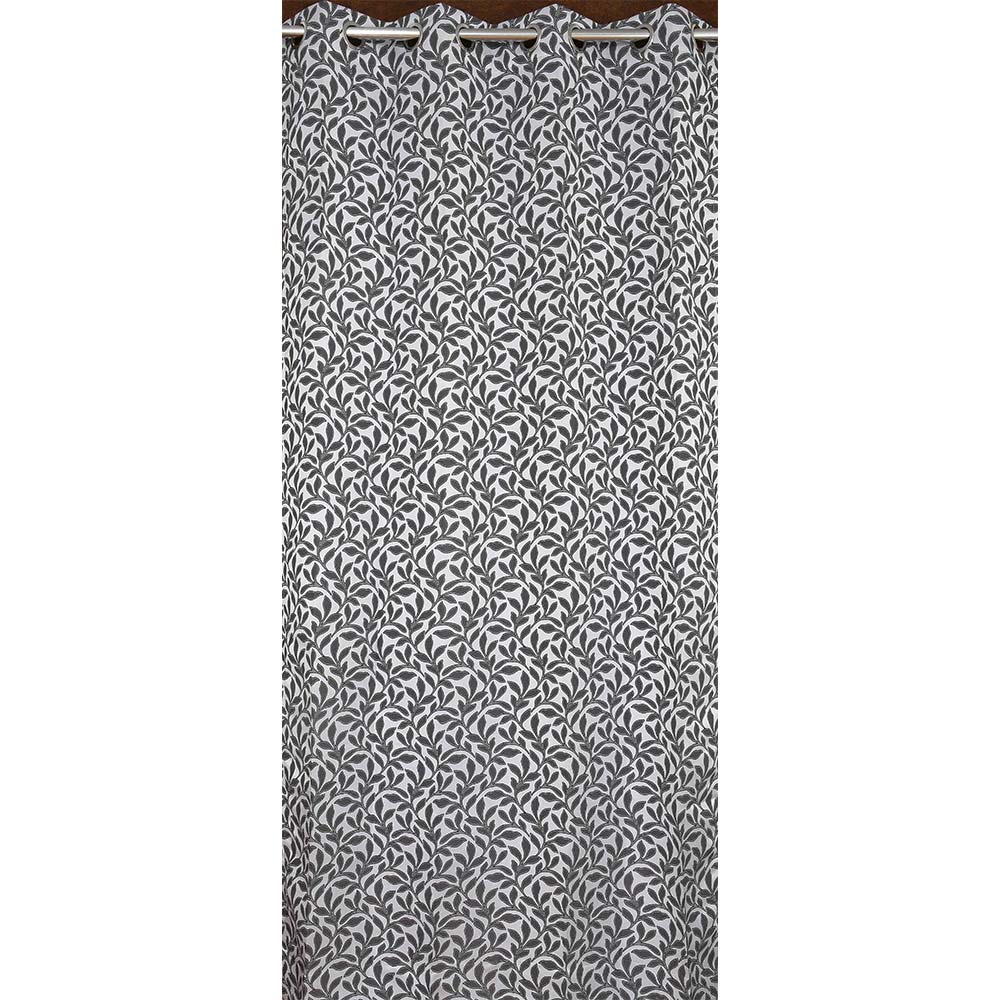 Curtain, (Presto) ICMML1725_LD2, Grey Color Floral Long Door curtain Set of 2, Curtain-VT16029-44X108 inches