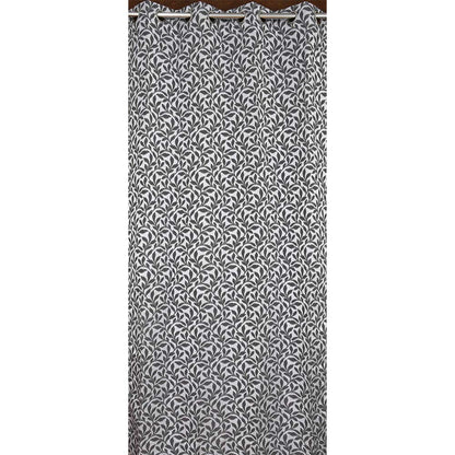 Curtain, (Presto) ICMML1725_W2, Grey Color Floral Window curtain Set of 2, Curtain-VT16029-44X60 inches