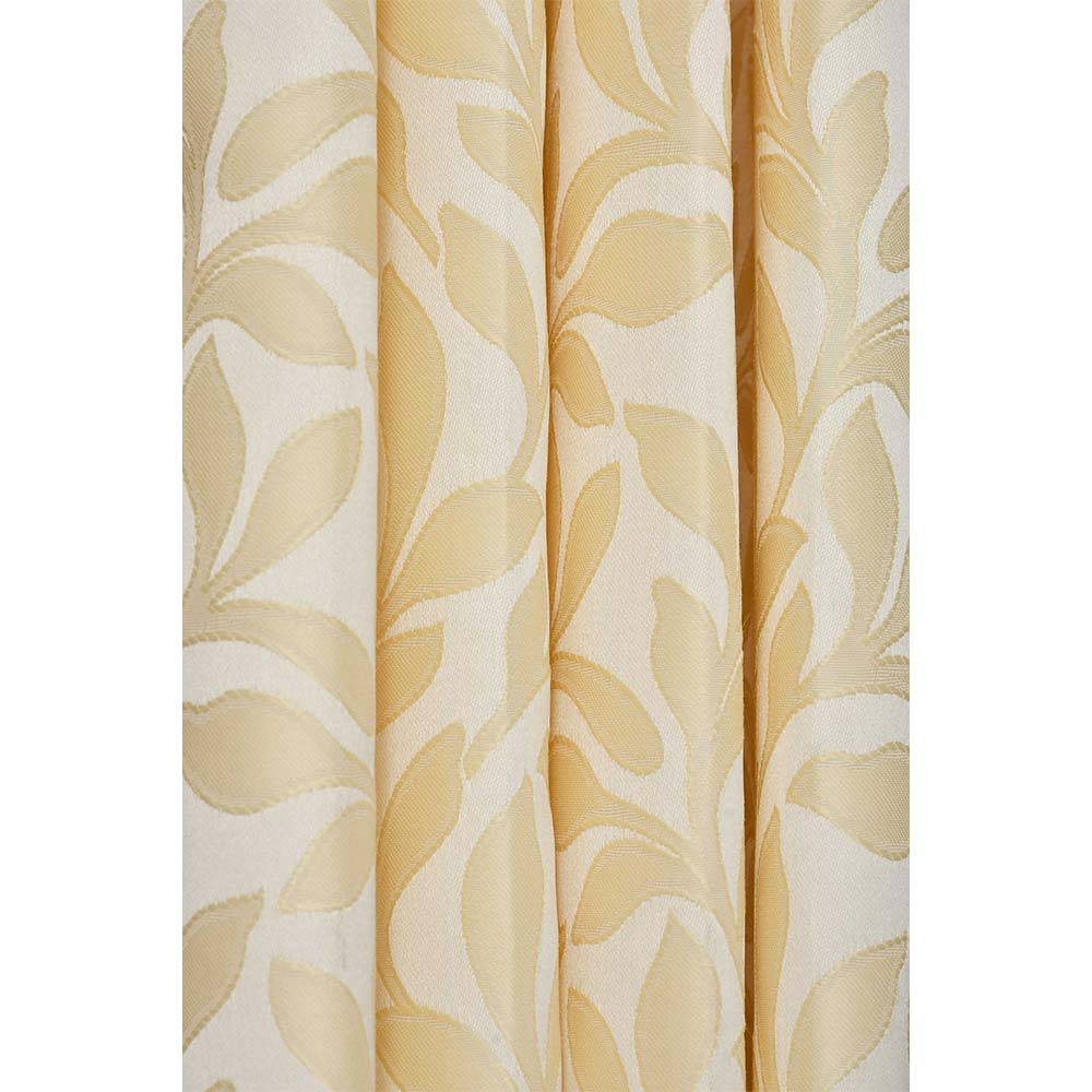 Curtain, (Presto) ICMML1726_LD2, Cream Color Floral Long Door curtain Set of 2, Curtain-VT16030-44X108 inches