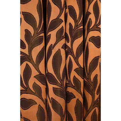 Curtain, (Presto) ICMML1728_D2, Brown Color Floral Door curtain Set of 2, Curtain-VT16032-44X84 inches