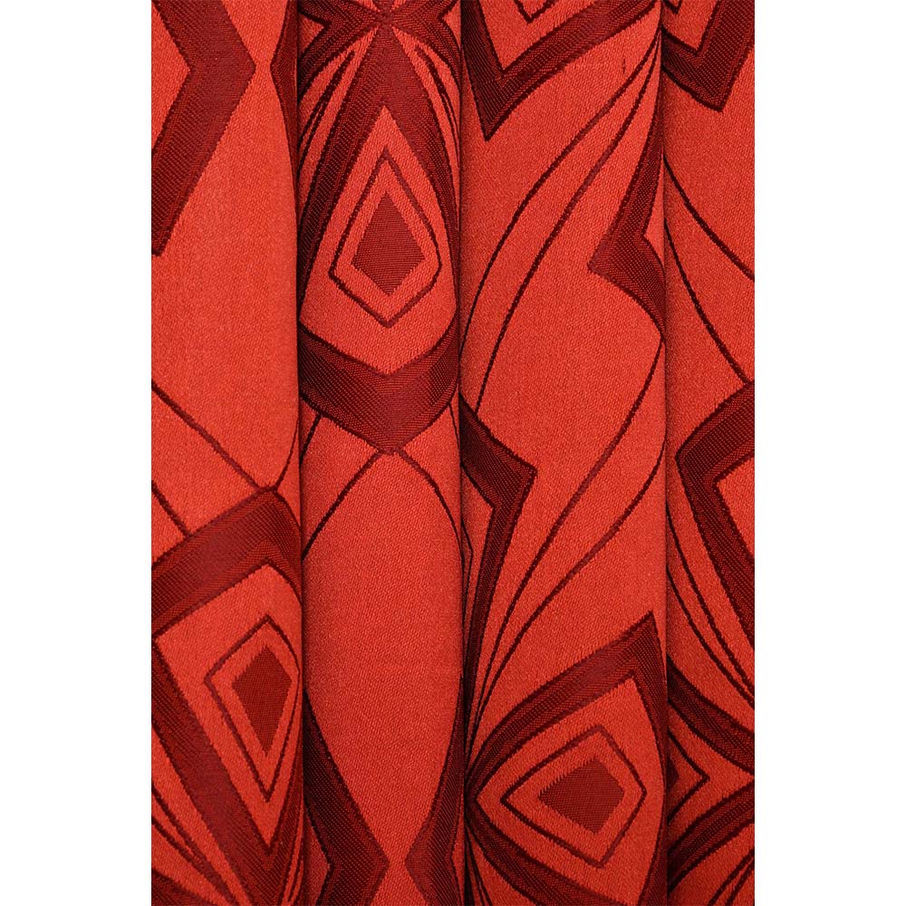 Curtain, (Presto) ICMML1731_LD2, Red Color Abstract Long Door curtain Set of 2, Curtain-VT16034-44X108 inches