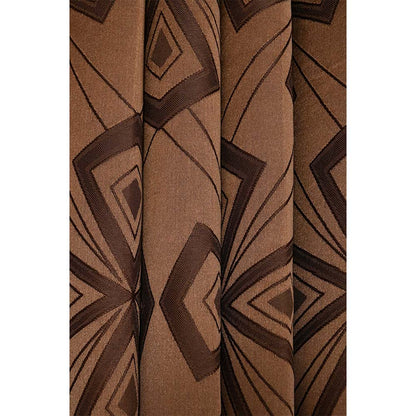 Curtain, (Presto) ICMML1732_LD2, Brown Color Abstract Long Door curtain Set of 2, Curtain-VT16035-44X108 inches