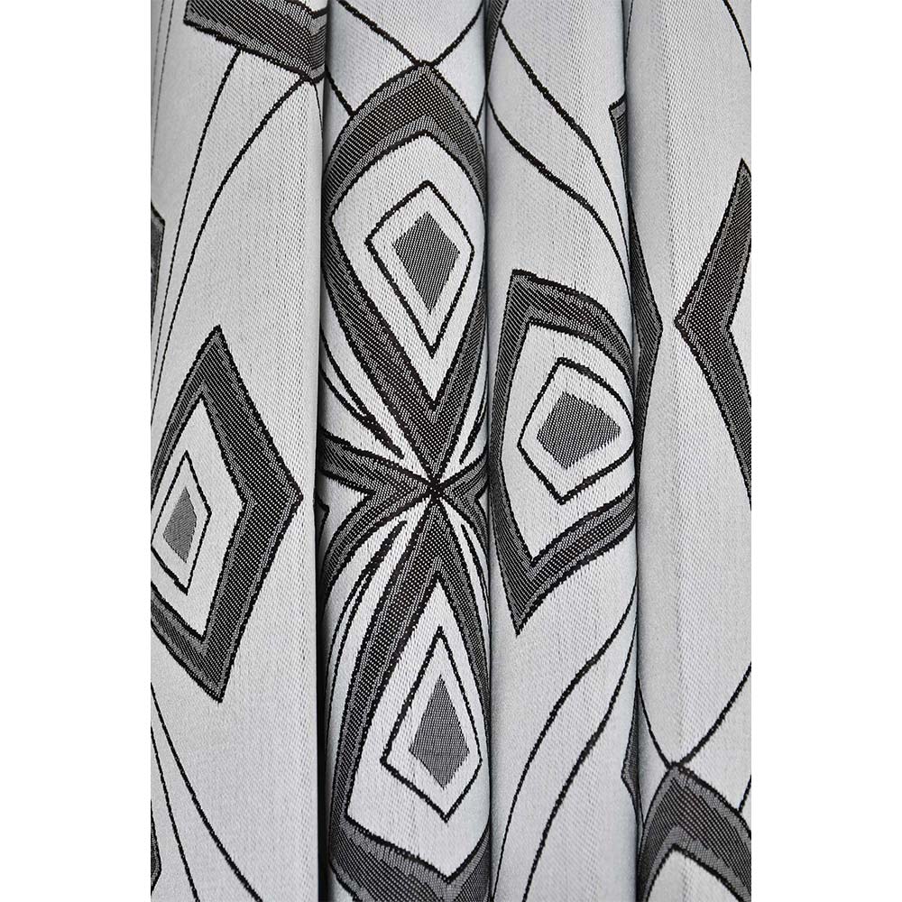 Curtain, (Presto) ICMML1735_LD2, Grey Color Abstract Long Door curtain Set of 2, Curtain-VT16037-44X108 inches