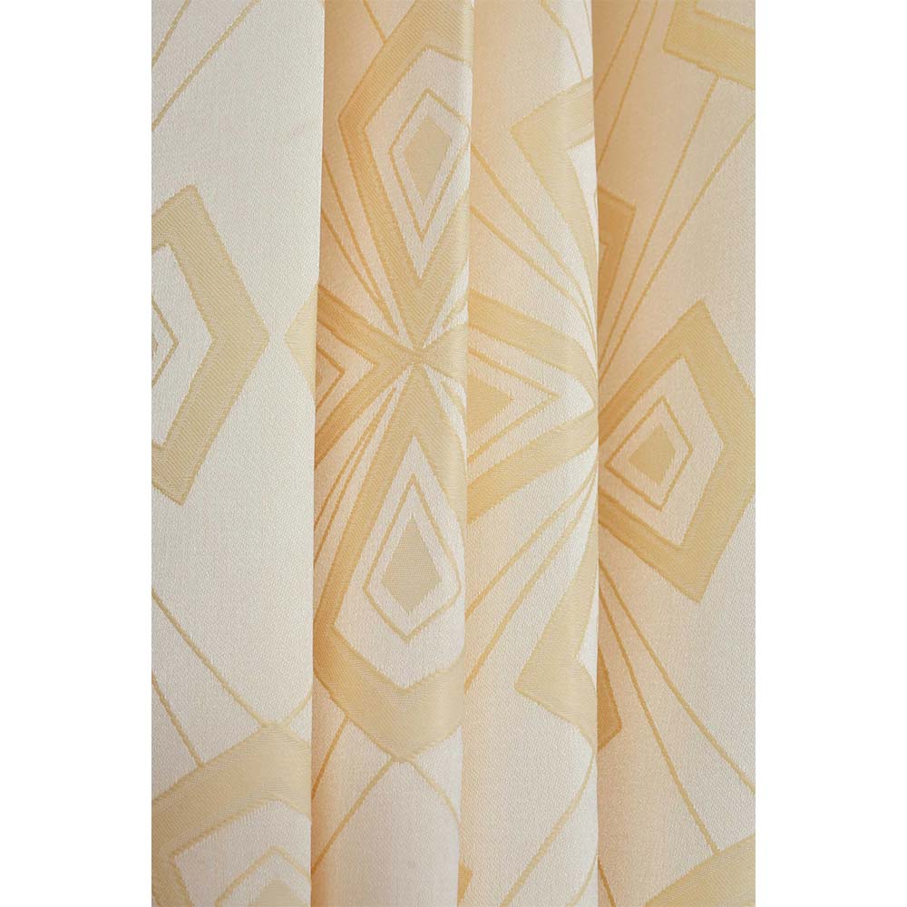 Curtain, (Presto) ICMML1736_LD2, Cream Color Abstract Long Door curtain Set of 2, Curtain-VT16038-44X108 inches