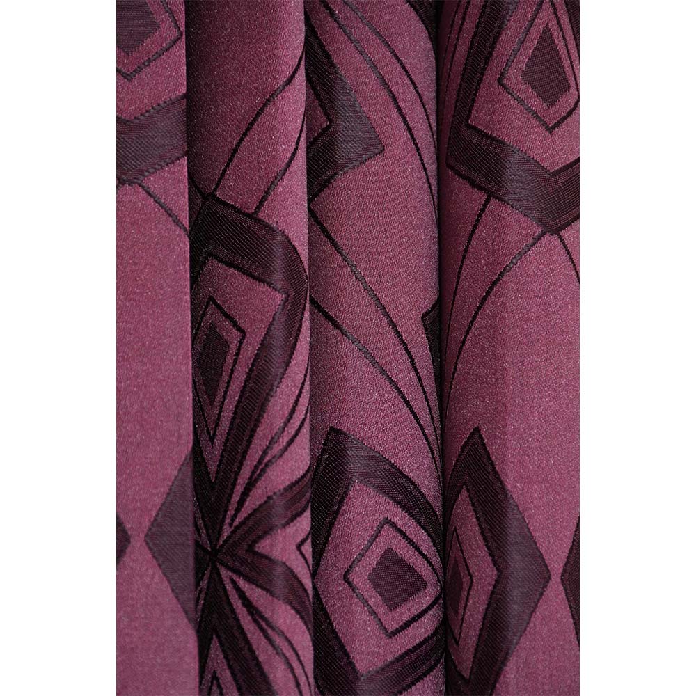 Curtain, (Presto) ICMML1737_LD2, Purple Color Abstract Long Door curtain Set of 2, Curtain-VT16039-44X108 inches