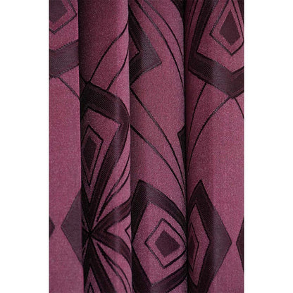 Curtain, (Presto) ICMML1737_W2, Purple Color Abstract Window curtain Set of 2, Curtain-VT16039-44X60 inches