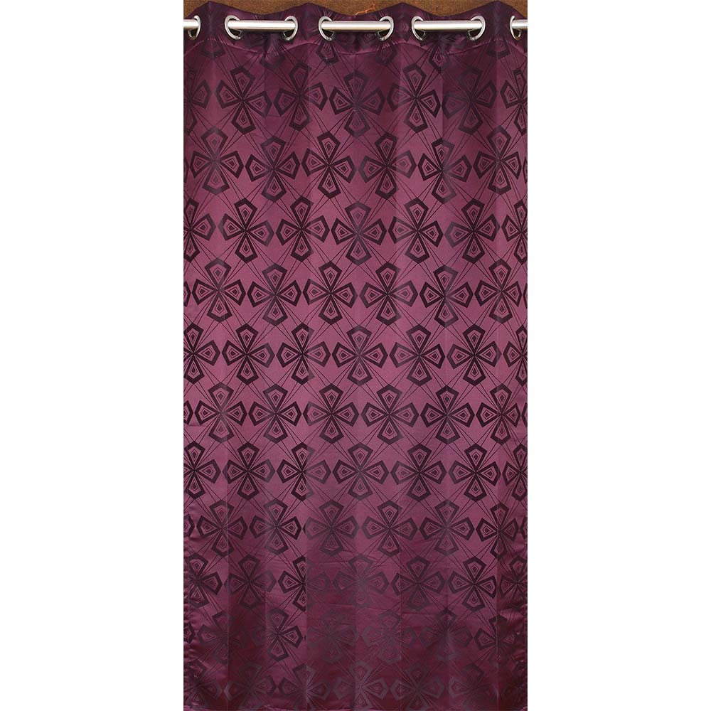 Curtain, (Presto) ICMML1737_LD2, Purple Color Abstract Long Door curtain Set of 2, Curtain-VT16039-44X108 inches