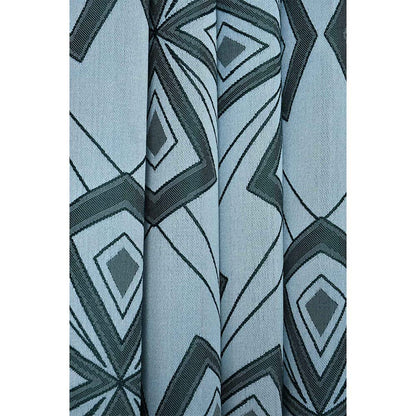 Curtain, (Presto) ICMML1739_LD2, Blue Color Abstract Long Door curtain Set of 2, Curtain-VT16041-44X108 inches