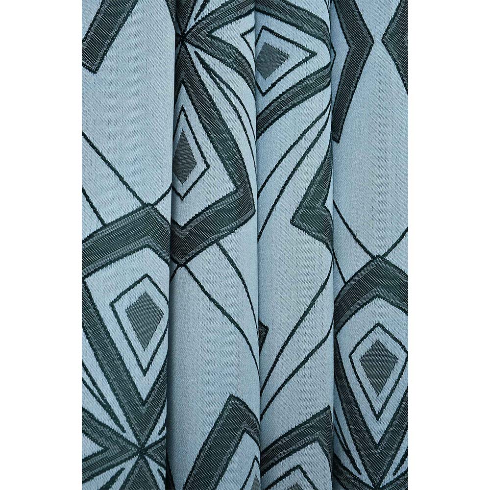 Curtain, (Presto) ICMML1739_W2, Blue Color Abstract Window curtain Set of 2, Curtain-VT16041-44X60 inches