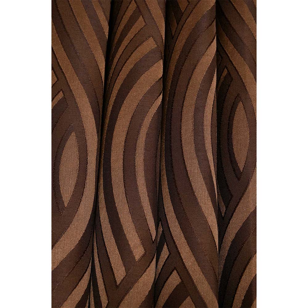 Curtain, (Presto) ICMML1742_LD2, Brown  Color Abstract Long Door curtain Set of 2, Curtain-VT16043-44X108 inches