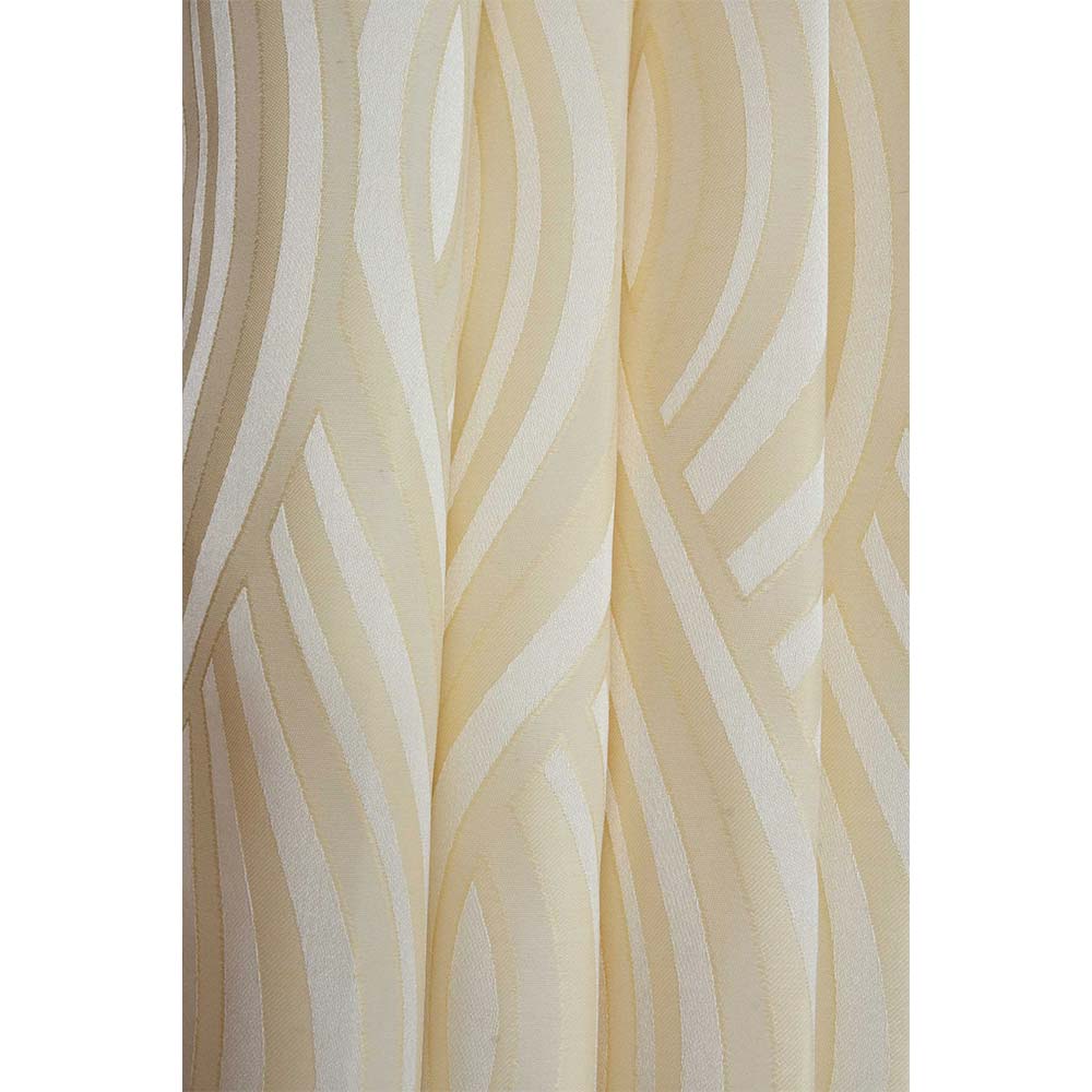 Curtain, (Presto) ICMML1746_LD2, Cream  Color Abstract Long Door curtain Set of 2, Curtain-VT16047-44X108 inches