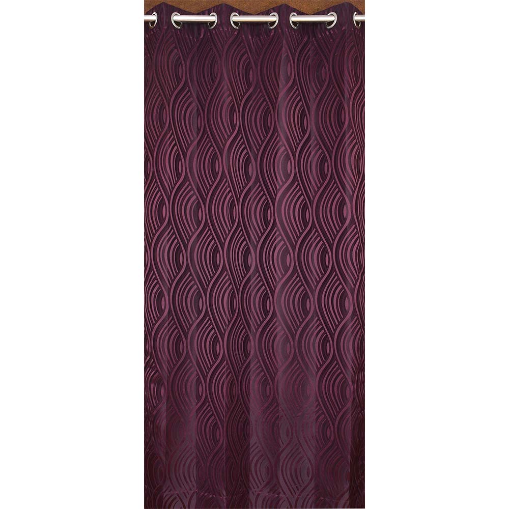 Curtain, (Presto) ICMML1747_D2, Purple Color Abstract Door curtain Set of 2, Curtain-VT16048-44X84 inches