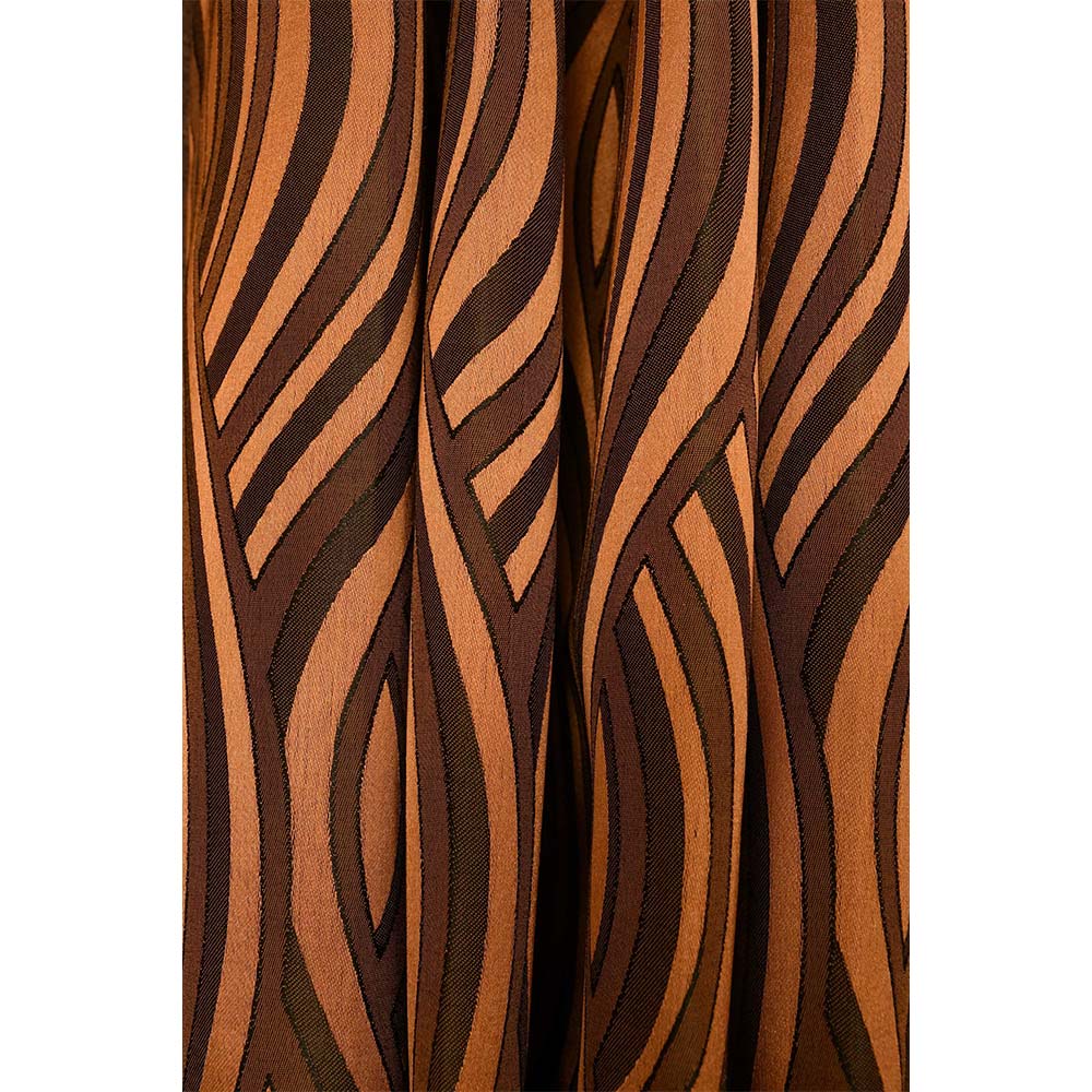 Curtain, (Presto) ICMML1748_LD2, Brown  Color Abstract Long Door curtain Set of 2, Curtain-VT16049-44X108 inches