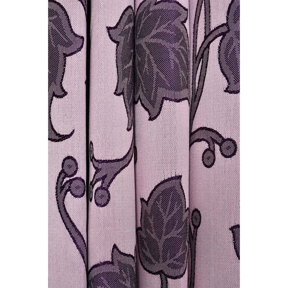 Curtain, (Presto) ICMML1754_LD2, Pink Color Floral Long Door curtain Set of 2, Curtain-VT16053-44X108 inches