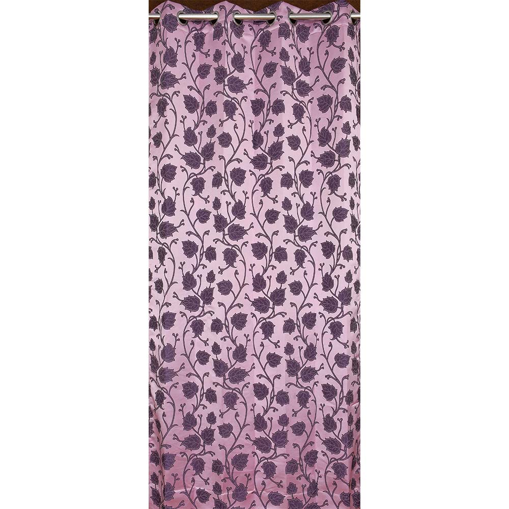 Curtain, (Presto) ICMML1754_W2, Pink Color Floral Window curtain Set of 2, Curtain-VT16053-44X60 inches