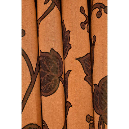 Curtain, (Presto) ICMML1758_W2, Brown Color Floral Window curtain Set of 2, 44 X 60 inches, Curtain-VT16056-44X60 inches